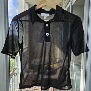 Sheer Shirt - Black - 4